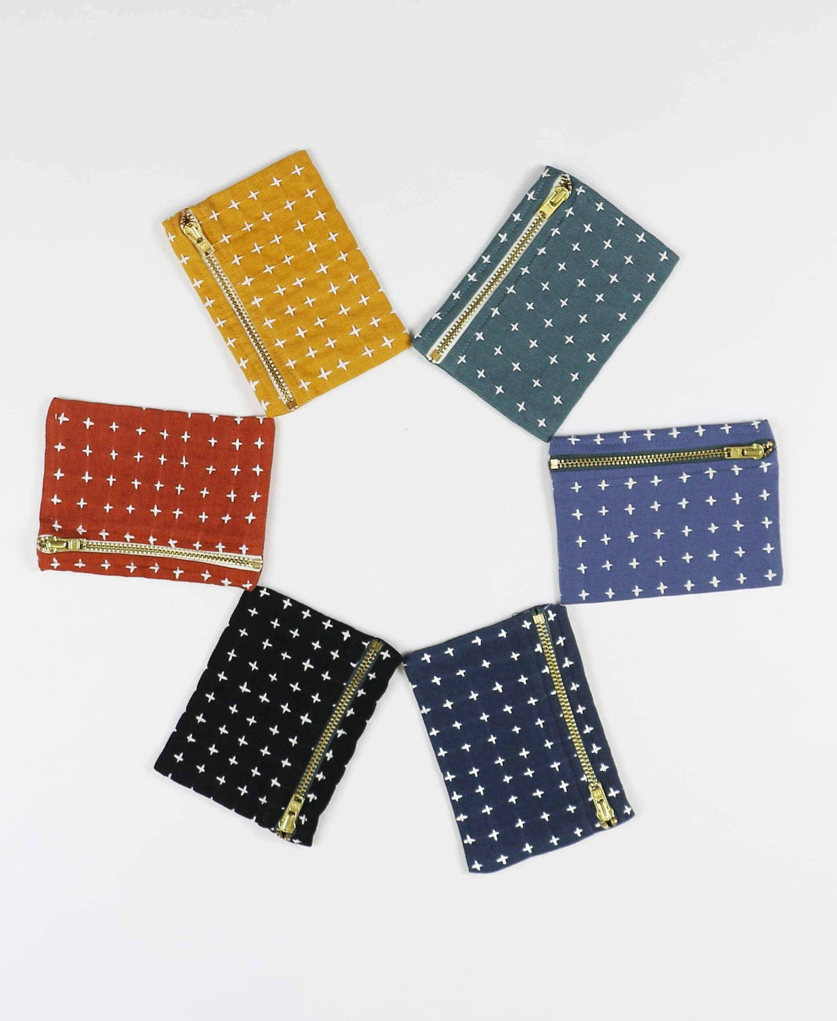 SALE Cross-Stitch Coin Purse | Mustard