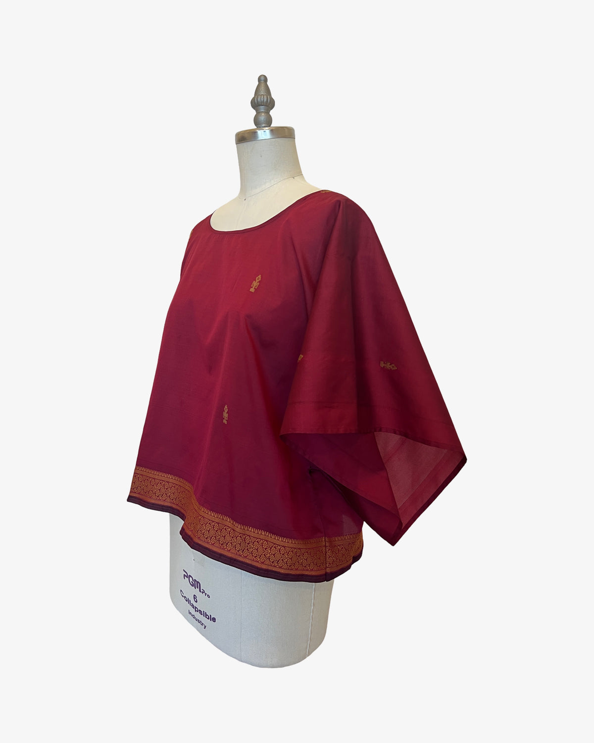 Lisbon Top | Wine Gold Saree