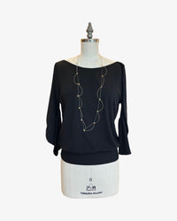 C-Sleeve Banded Top | Organic Jersey