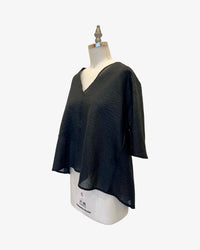 Rorschach Top | Black Bubble Seersucker