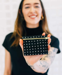 SALE Cross-Stitch Coin Purse | Mustard