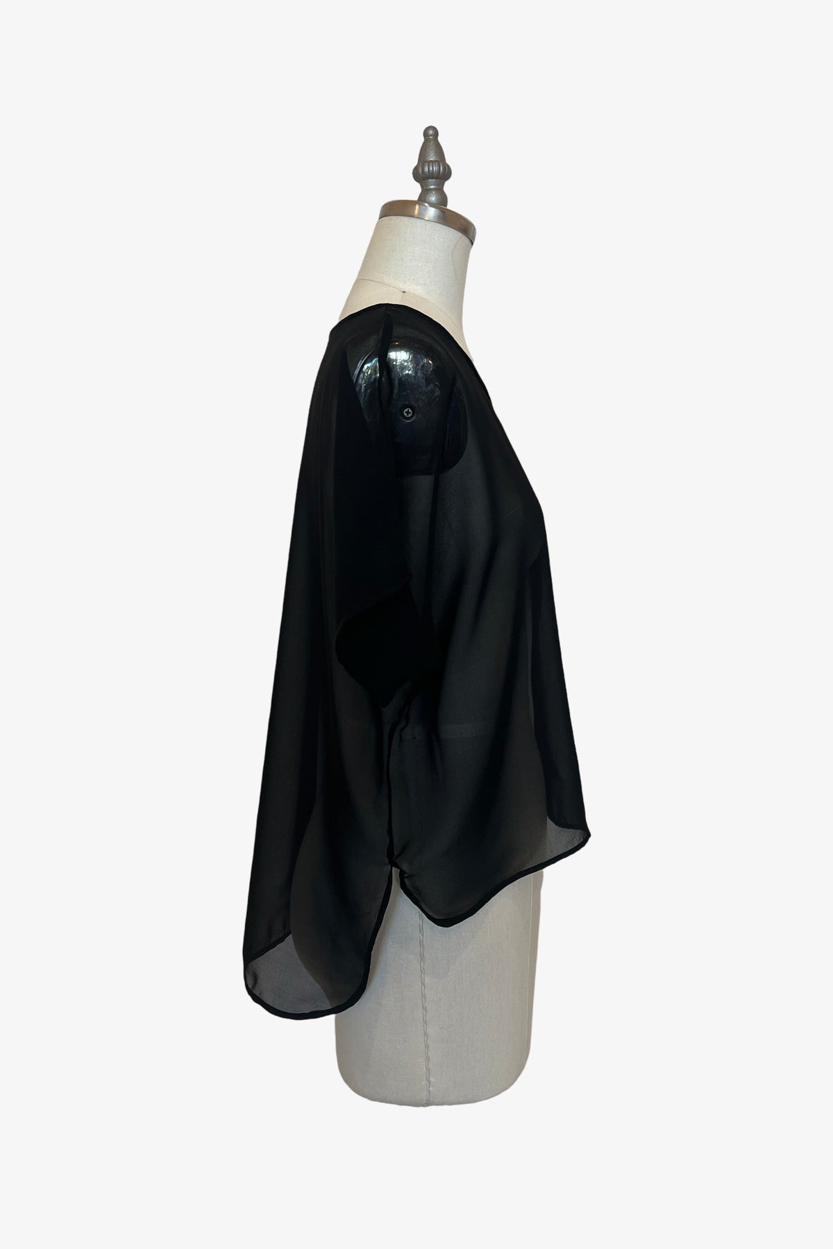 Cropped Easy Tee | Sheer Black