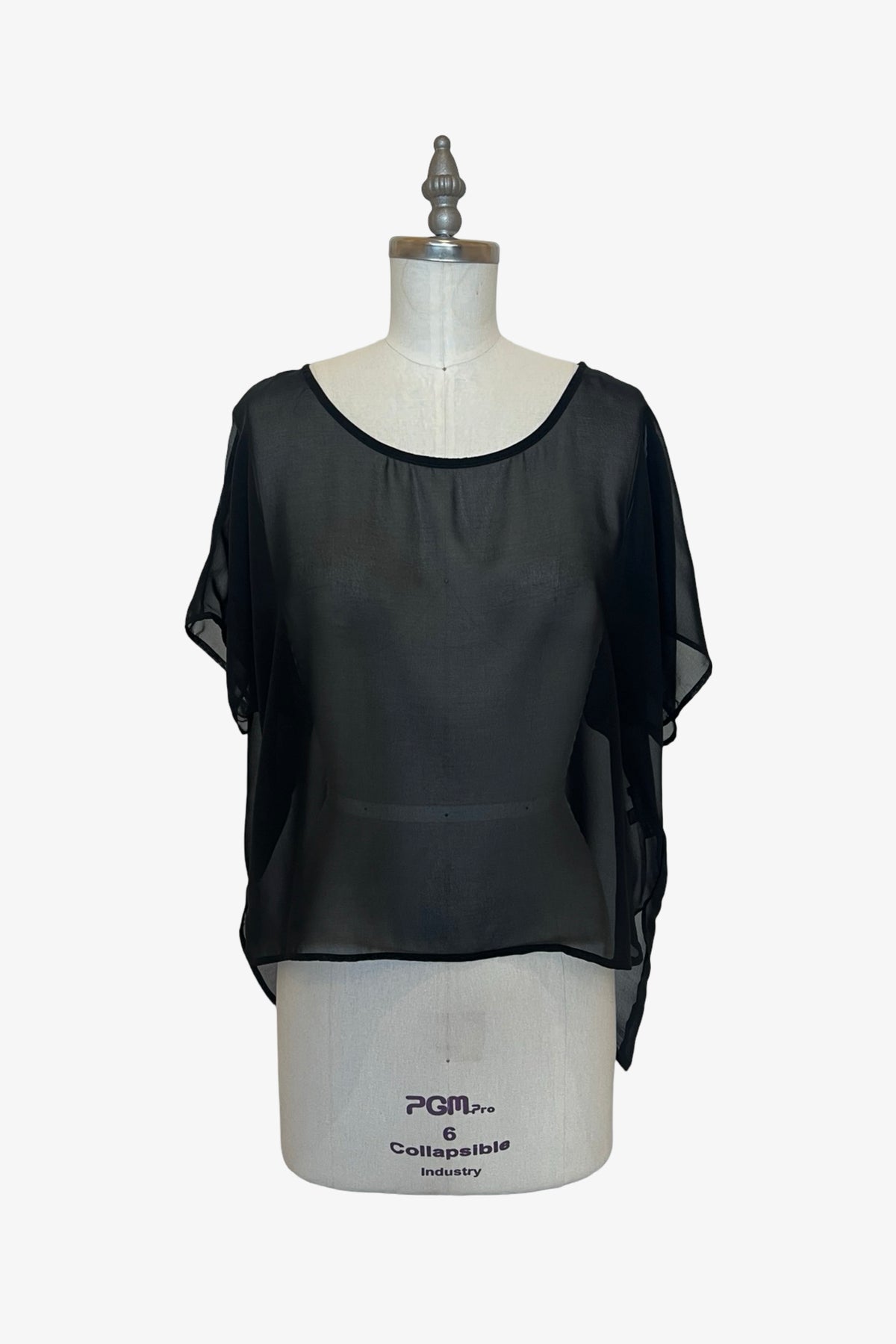 Cropped Easy Tee | Sheer Black