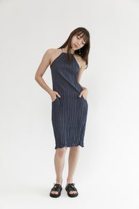 Twisted Finn Halter Dress | Navy