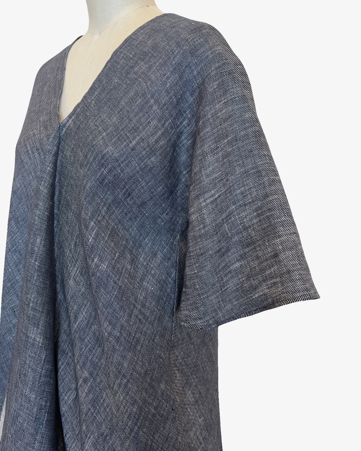 Linen Rorschach Dress | 2-Tone Navy