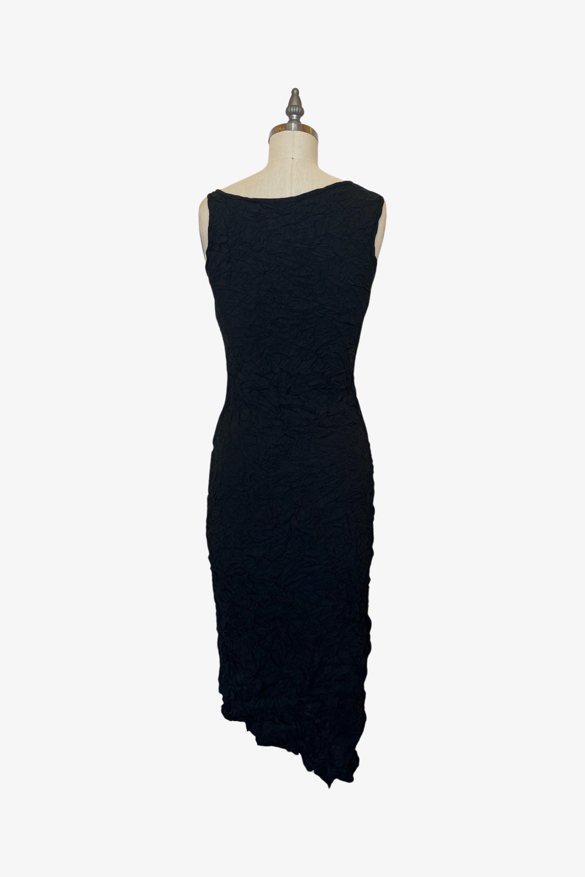 Moth Long Asymmetrical Dress | Black
