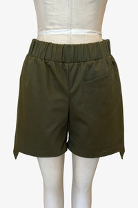 SALE Step Stitch Shorts | Organic Olive