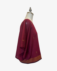 Lisbon Top | Wine Gold Saree