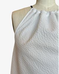 Seersucker Bias Halter Top | Optic White