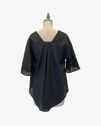 Rorschach Top | Black Bubble Seersucker
