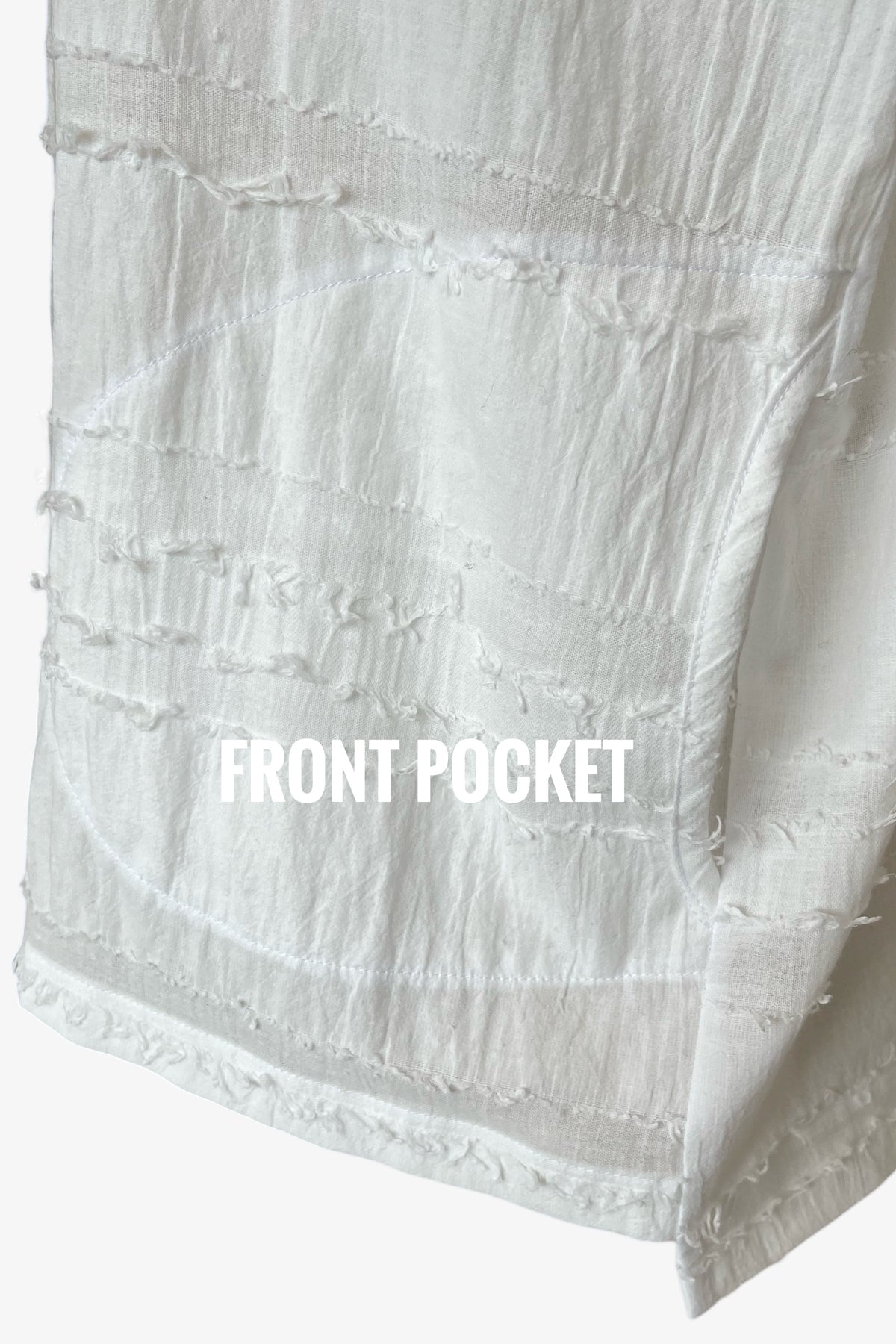 Rorschach Top | Textured White Stripe