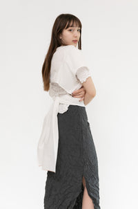 Selvedge Dolman Wrap | White
