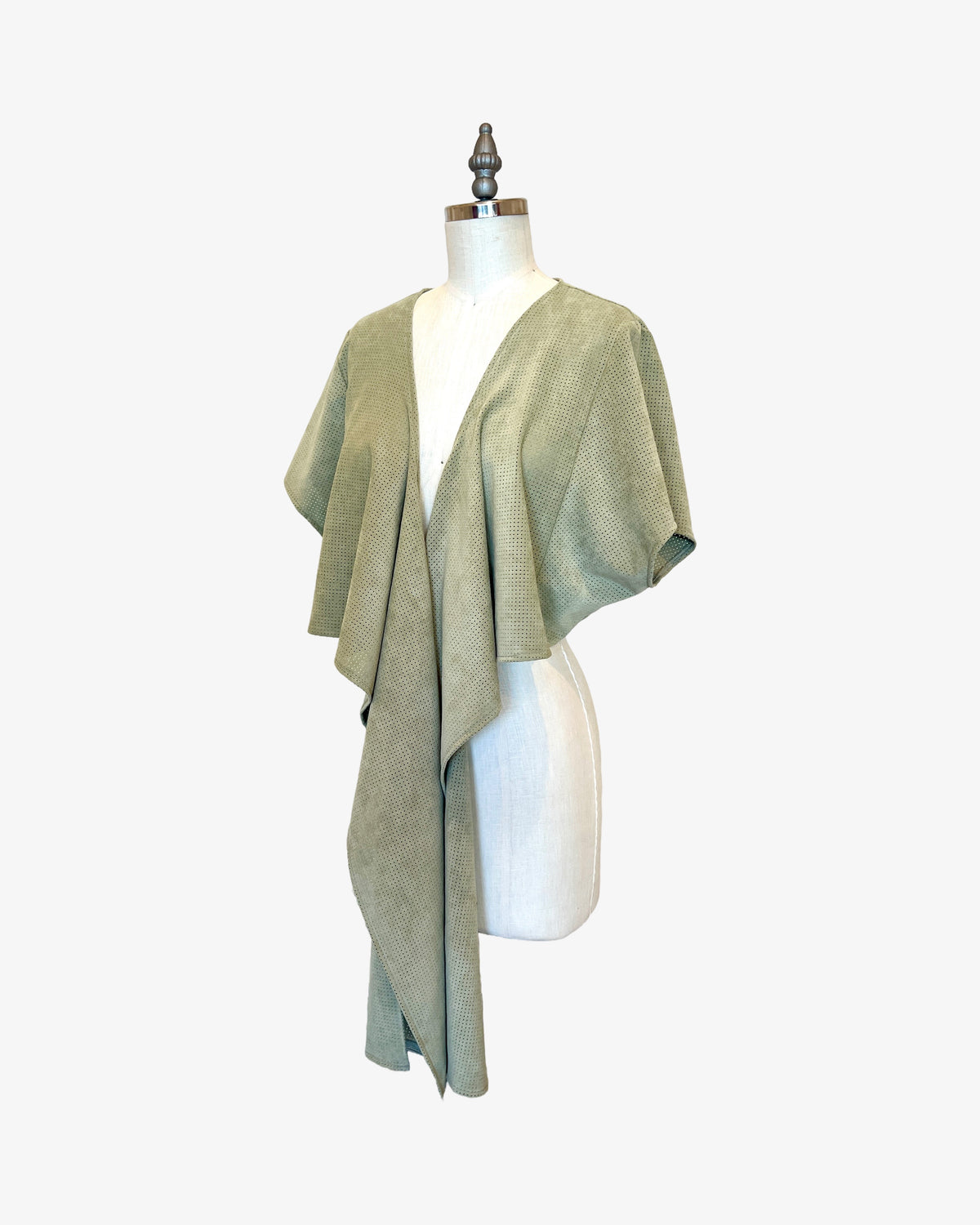 Dolman Wrap | Sage Perforated Ultrasuede