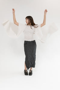 Selvedge Dolman Wrap | White