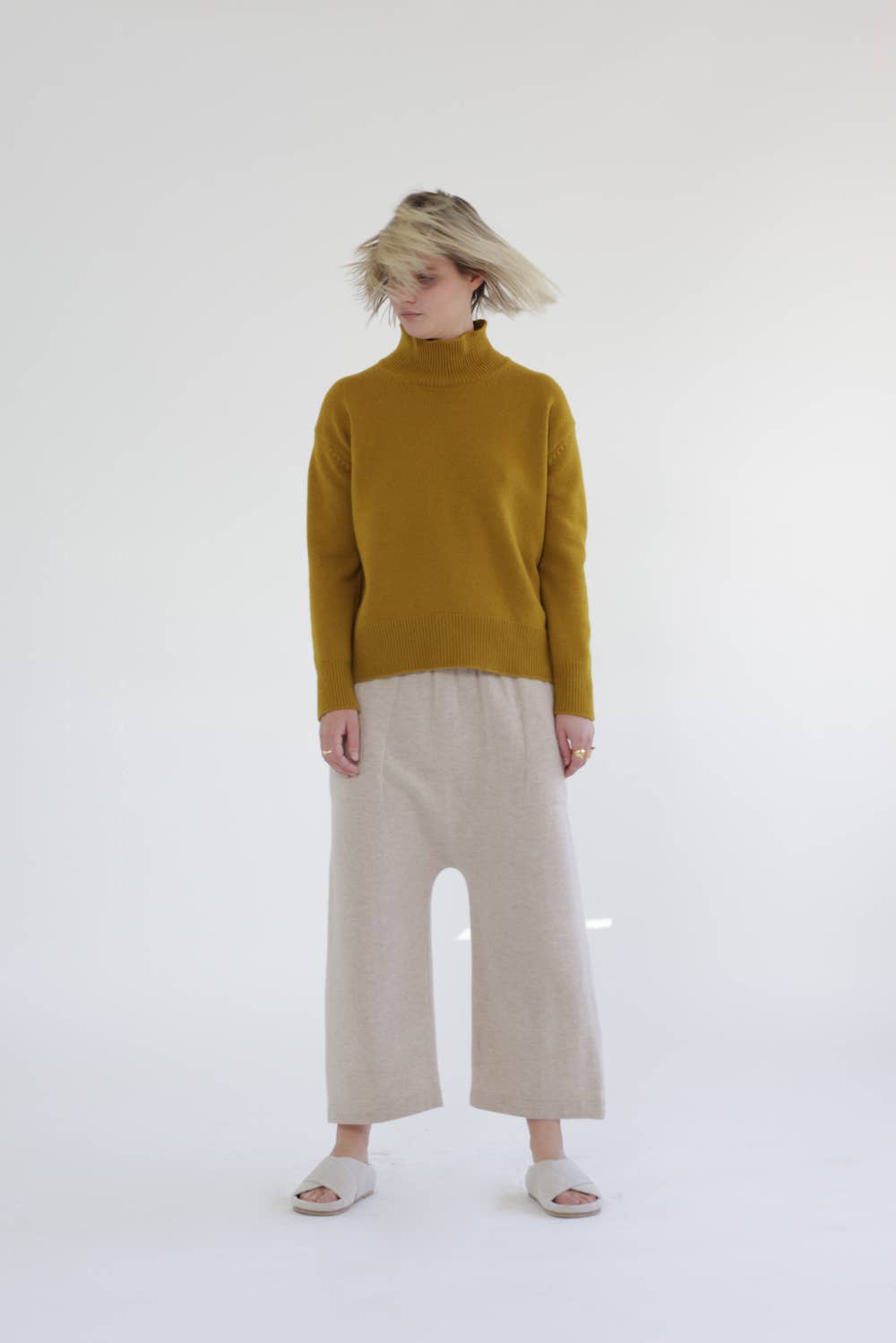 Cashmere Wool Knit Pants | Oatmeal