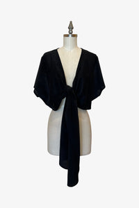 Dolman Wrap | Black Perforated Ultrasuede