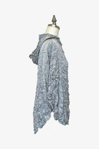 Moth Pebble Poncho | Dove Grey