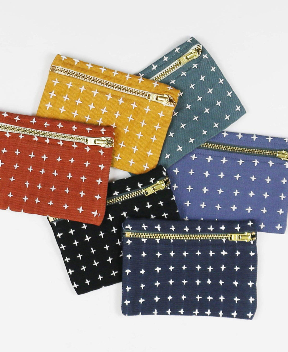 SALE Cross-Stitch Coin Purse | Mustard