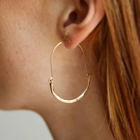 Hammered Paloma Hoops | 14k Gold Fill