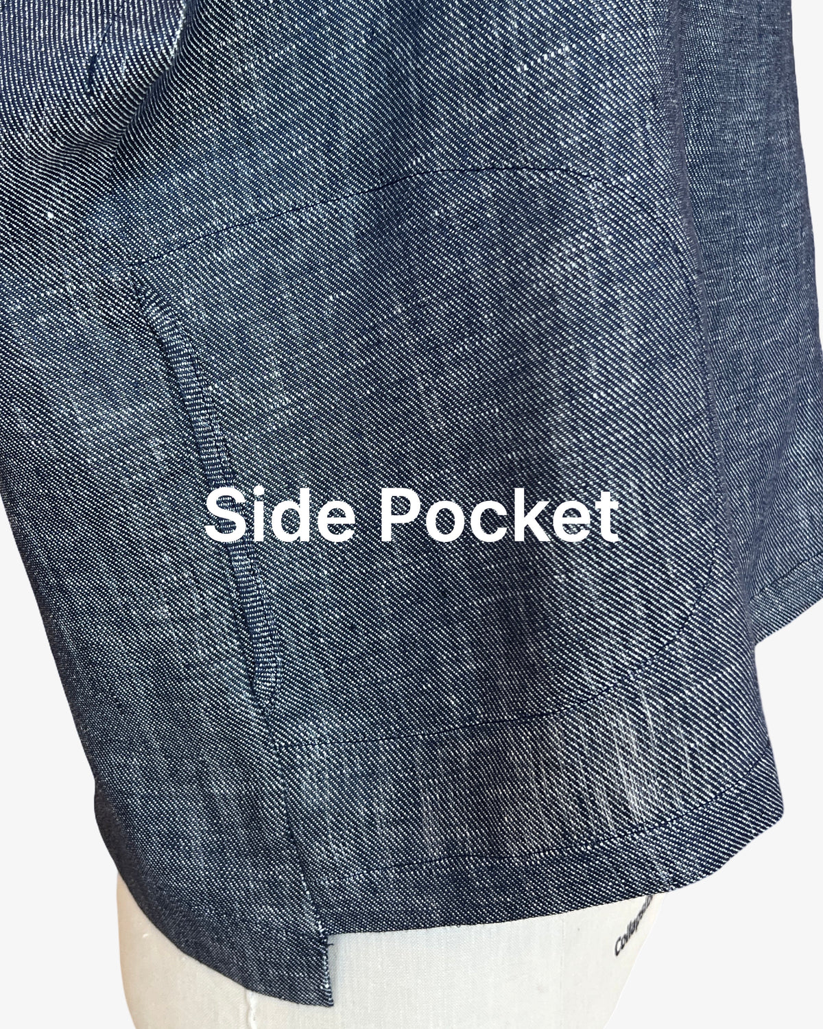 Linen Box Top | 2-Tone Navy