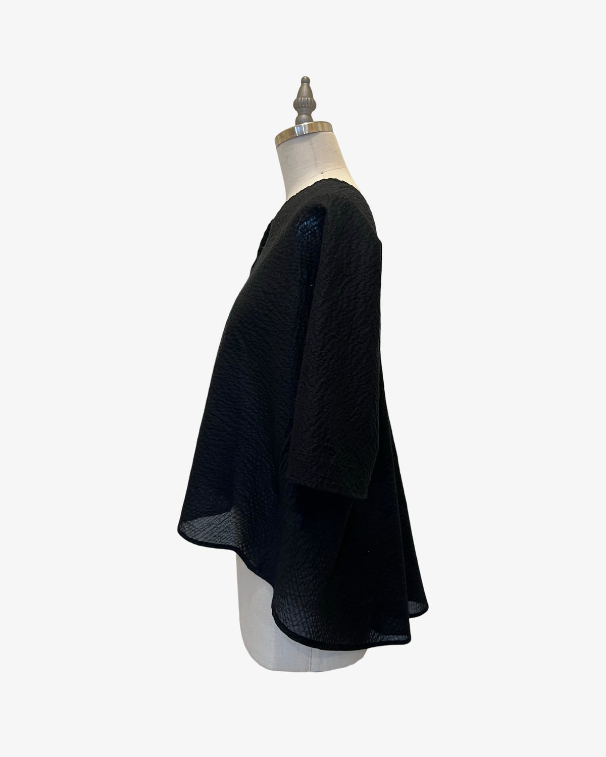 Rorschach Top | Black Bubble Seersucker