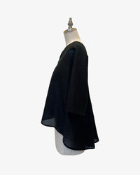 Rorschach Top | Black Bubble Seersucker