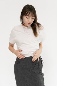 Selvedge Dolman Wrap | White