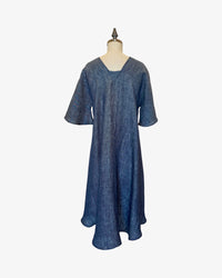 Linen Rorschach Dress | 2-Tone Navy