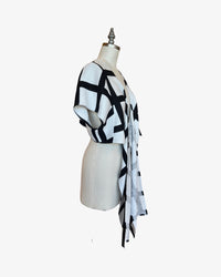 Linen Dolman Wrap | Painted Windowpane