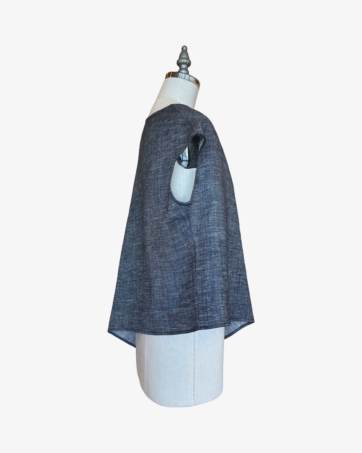 Linen Mojave Top | Two-Tone Navy