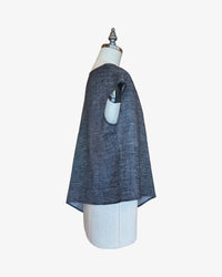 Linen Mojave Top | Two-Tone Navy