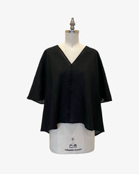 Rorschach Top | Black Bubble Seersucker