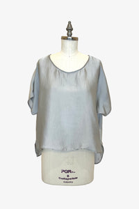 Cropped Easy Tee | Dove Grey Shimmer