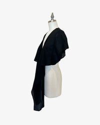 Dolman Wrap | Black Bubble Seersucker
