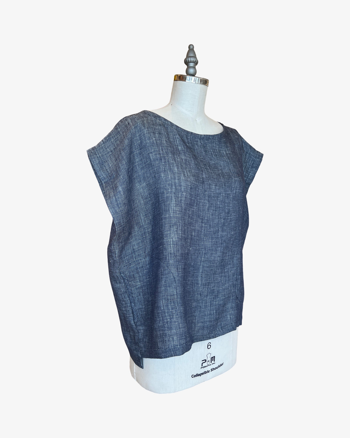 Linen Box Top | 2-Tone Navy