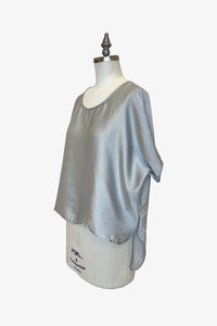 Cropped Easy Tee | Dove Grey Shimmer