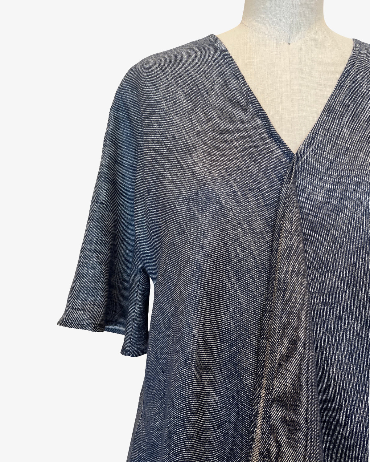 Linen Rorschach Dress | 2-Tone Navy