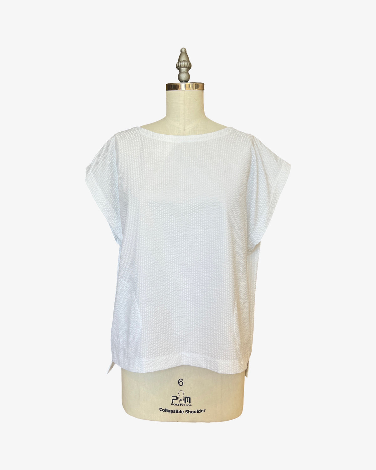 Seersucker Box Top | Optic White