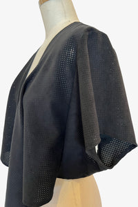 Dolman Wrap | Black Perforated Ultrasuede