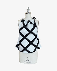 Linen Bias Halter Top | Painted Windowpane