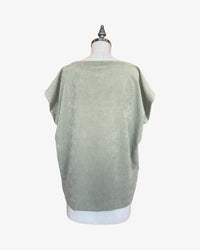 Box Top | Sage Perforated Ultrasuede