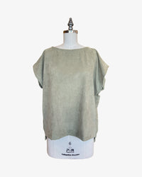 Box Top | Sage Perforated Ultrasuede