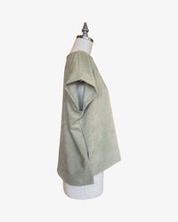 Box Top | Sage Perforated Ultrasuede