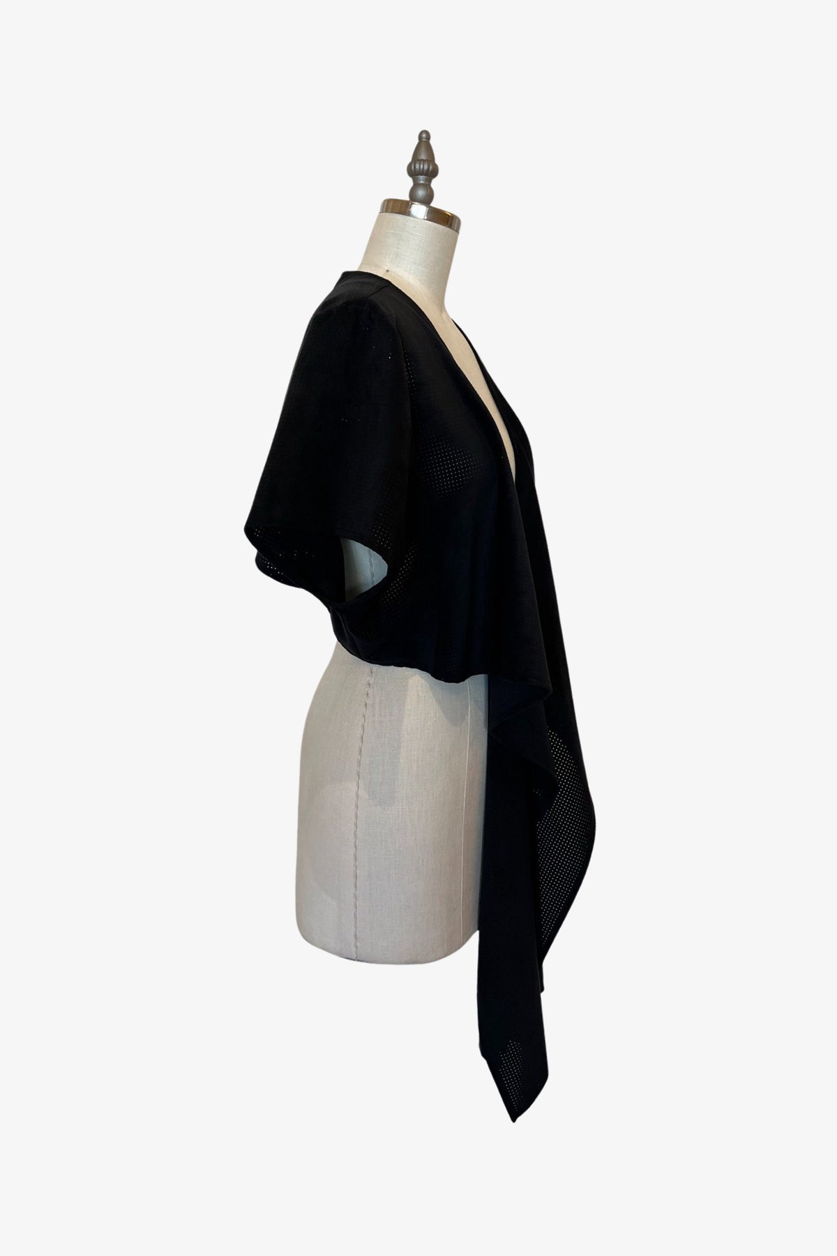Dolman Wrap | Black Perforated Ultrasuede