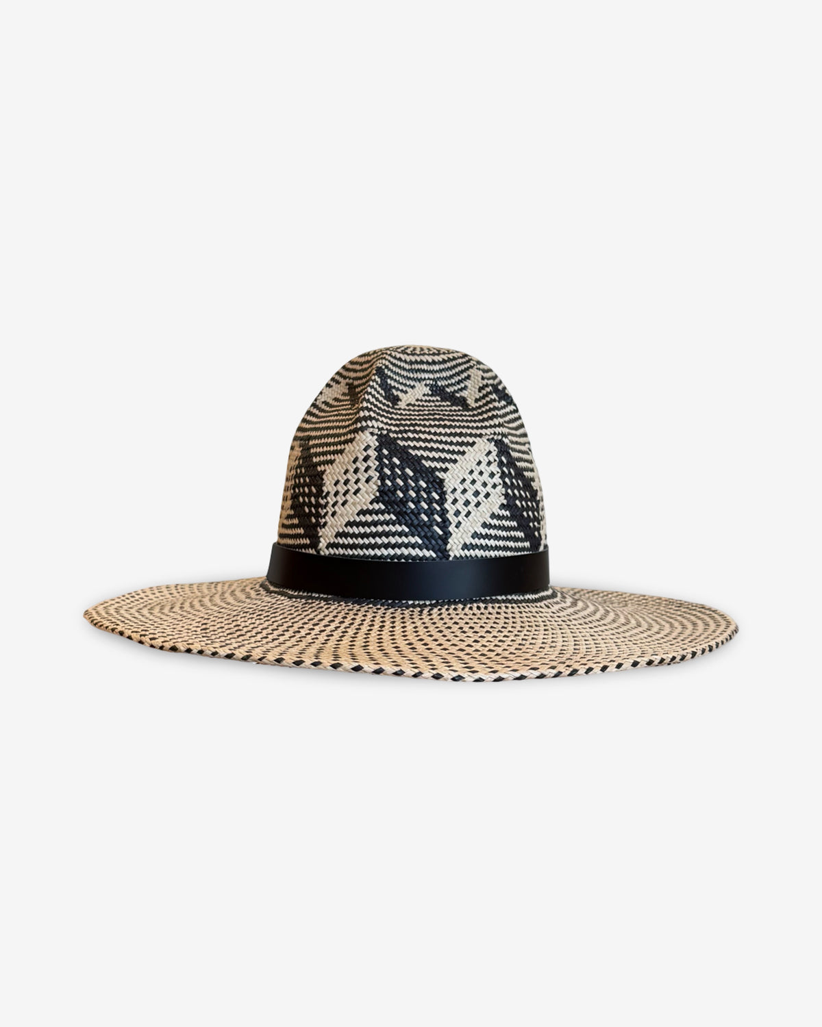 Sola Sculpted Patterned Panama Straw Hat