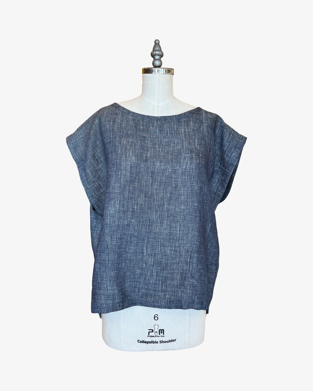 Linen Box Top | 2-Tone Navy