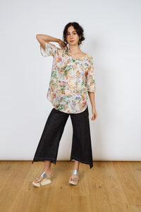 SALE Rorschach Top | White Metallic Garden