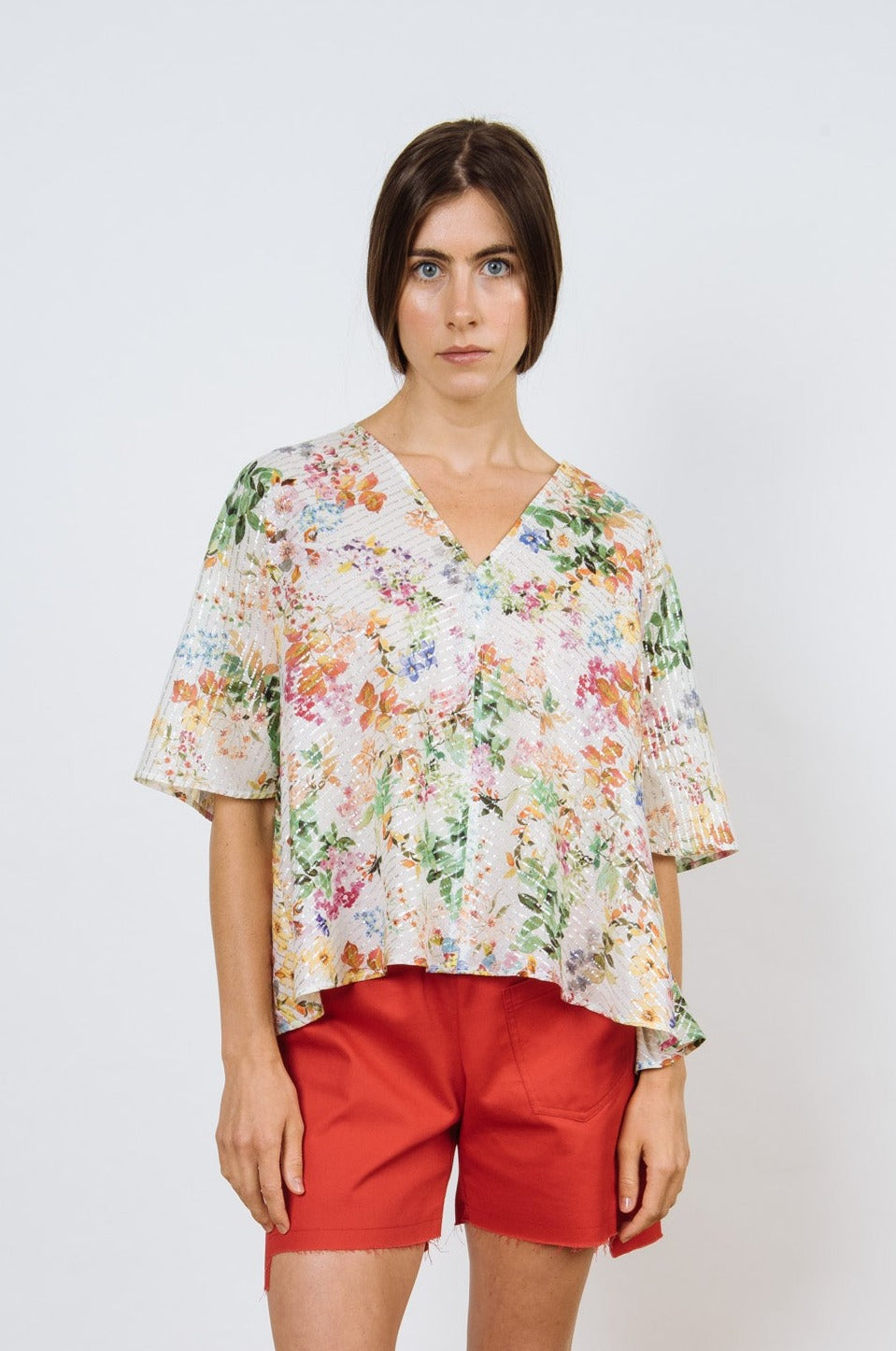 SALE Rorschach Top | White Metallic Garden