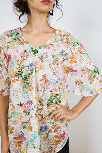 SALE Rorschach Top | White Metallic Garden