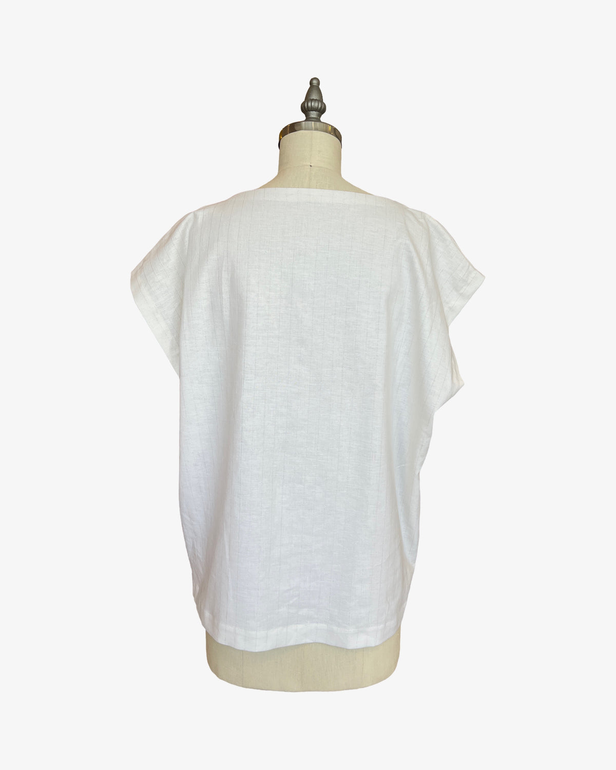 Linen Box Top | Lurex Pinstripe